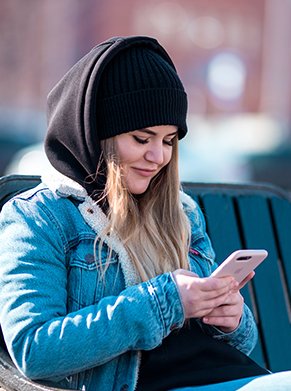 Lady looking at phone