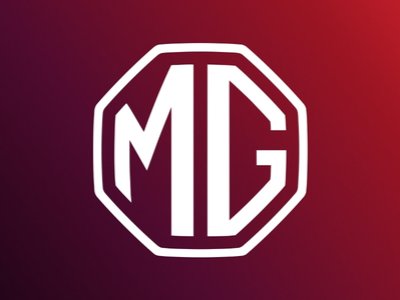 MG logo in a white octagonal design on a red gradient background.